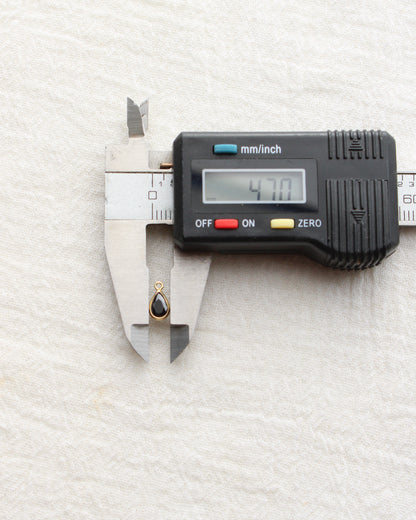 Teardrop Shaped Onyx Charm, CH287