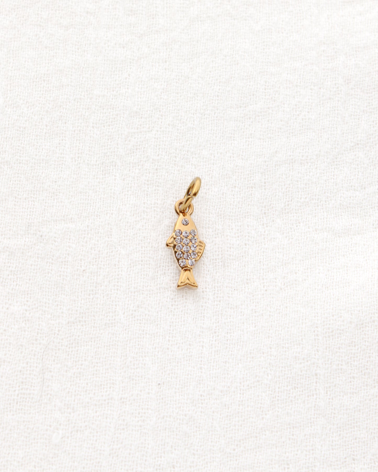 Fish CZ PVD Charm, CH336