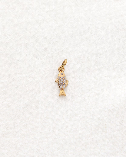 Fish CZ PVD Charm, CH336