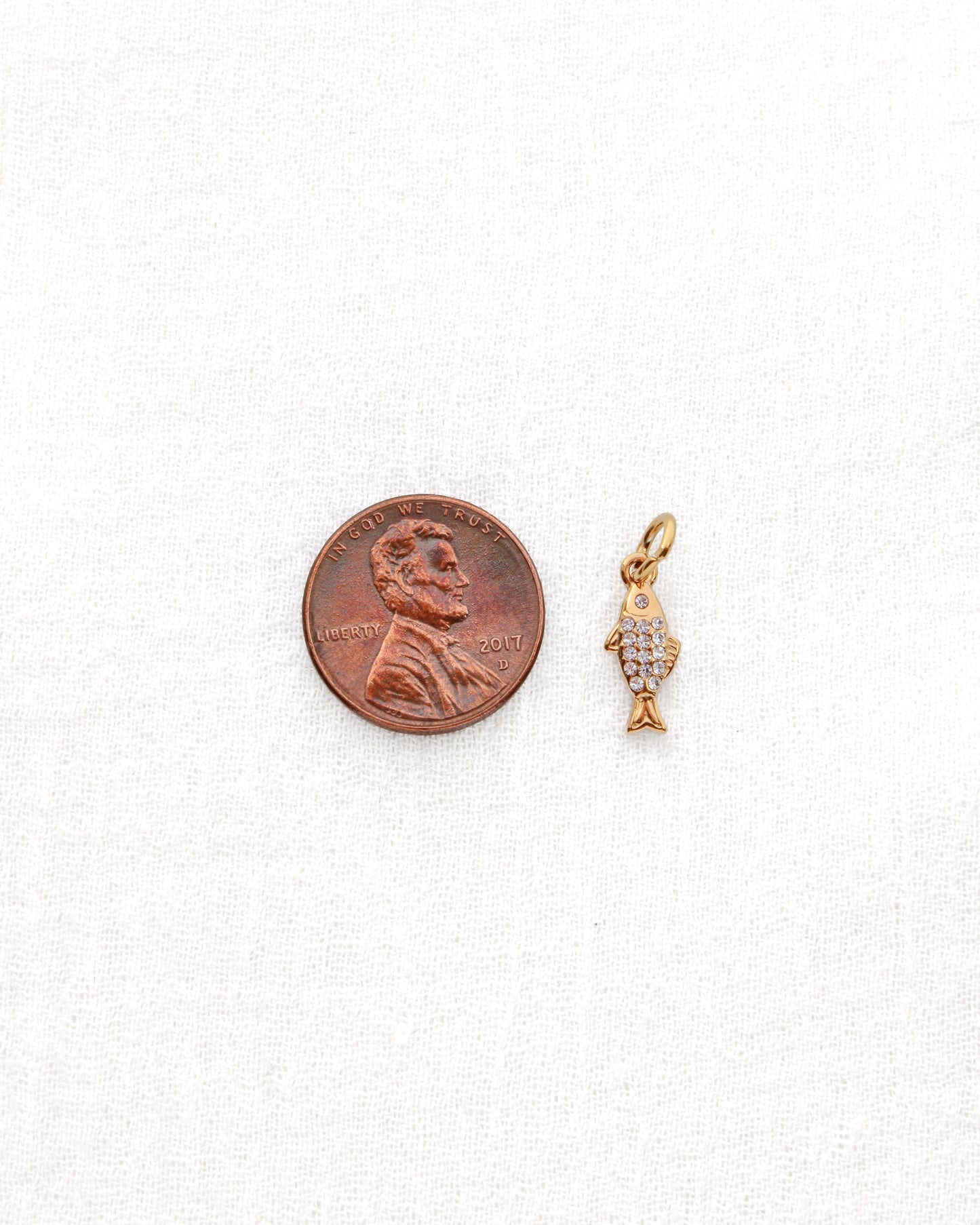Fish CZ PVD Charm, CH336