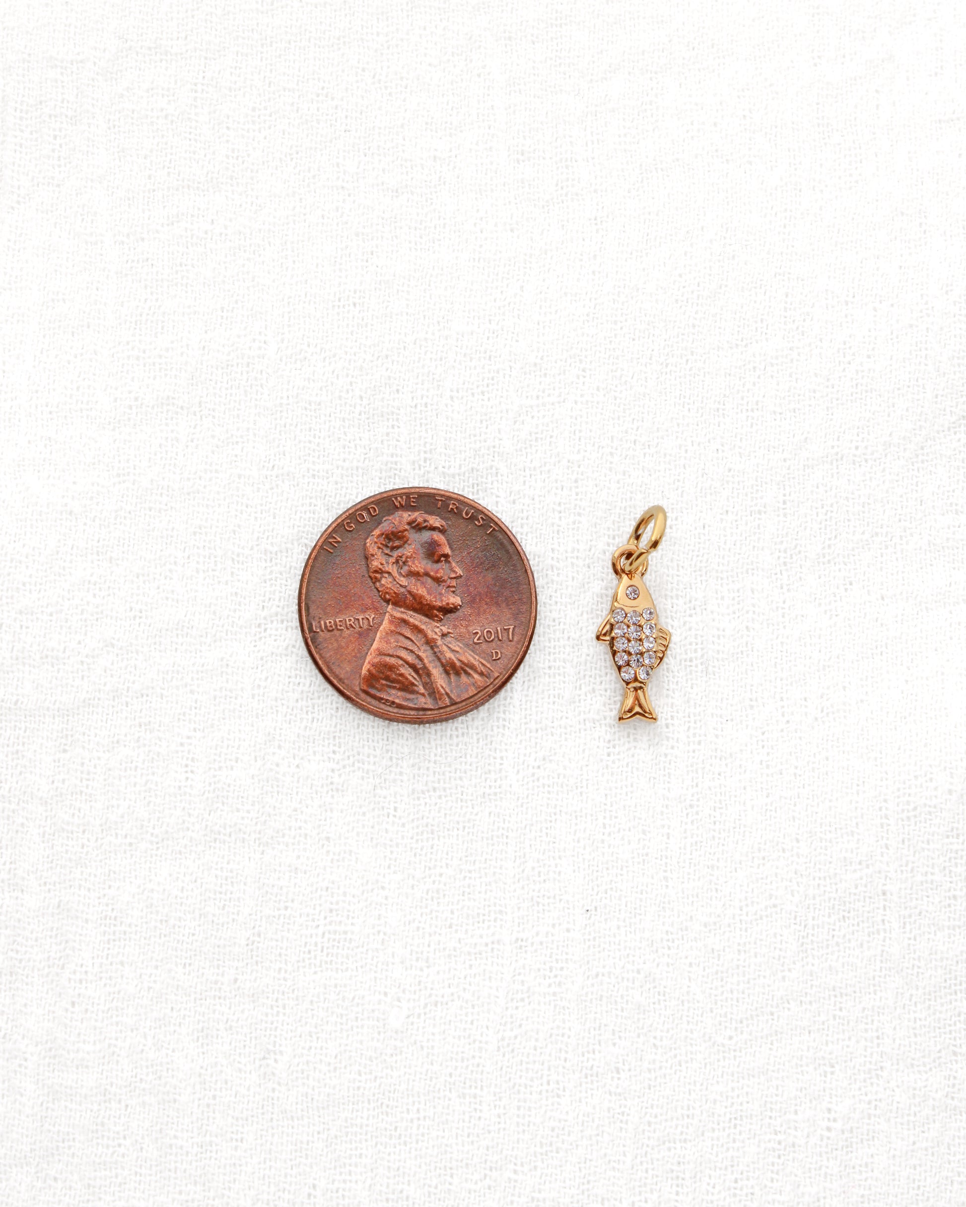 Fish CZ PVD Charm, CH336