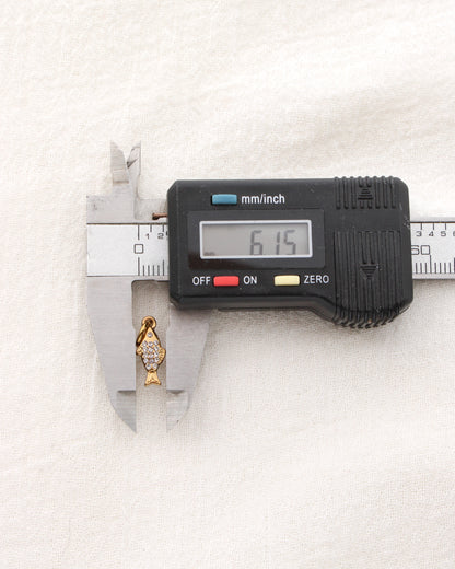 Fish CZ PVD Charm, CH336