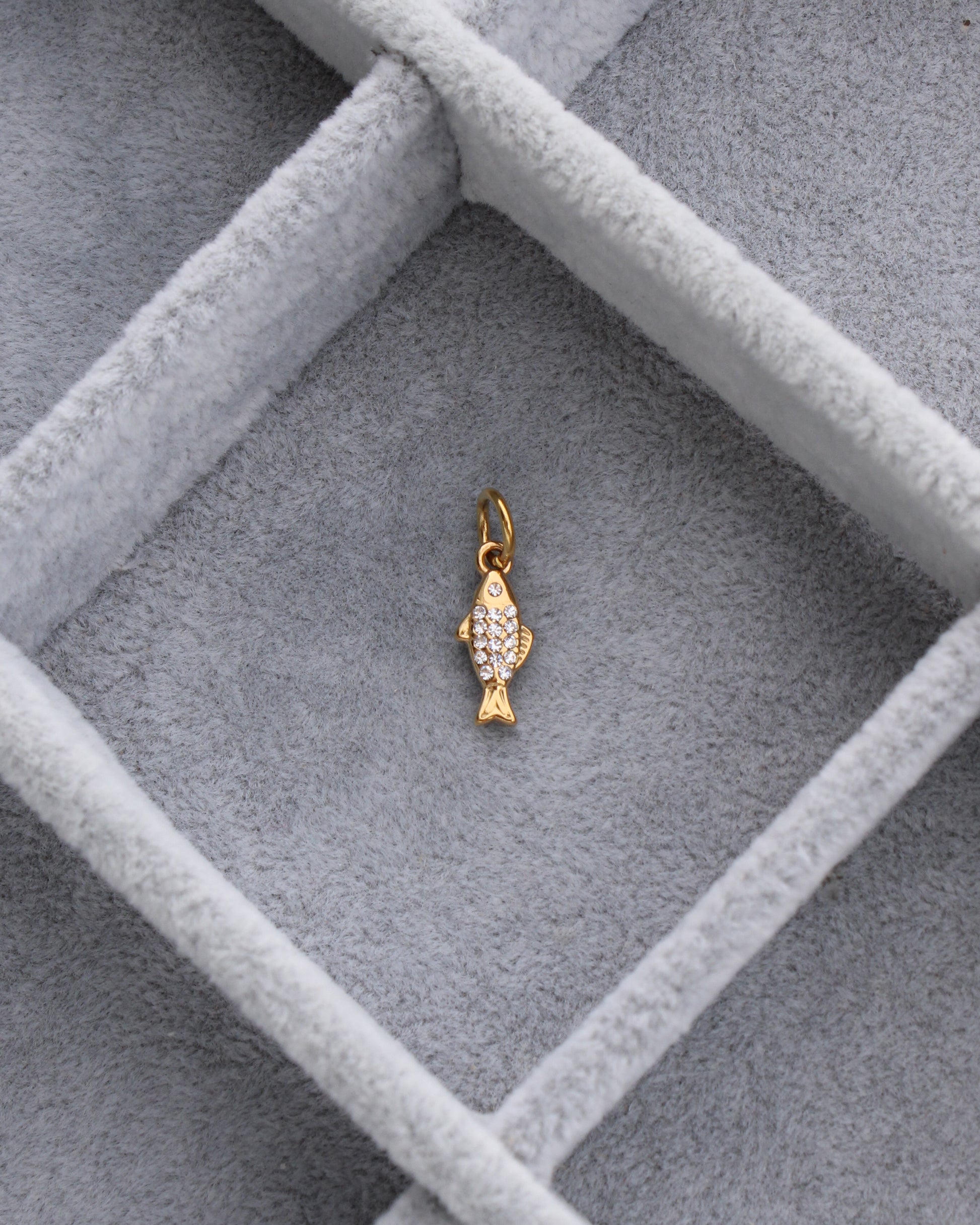 Fish CZ PVD Charm, CH336