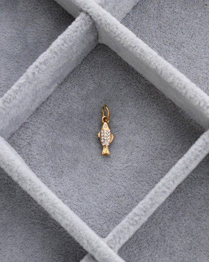 Fish CZ PVD Charm, CH336