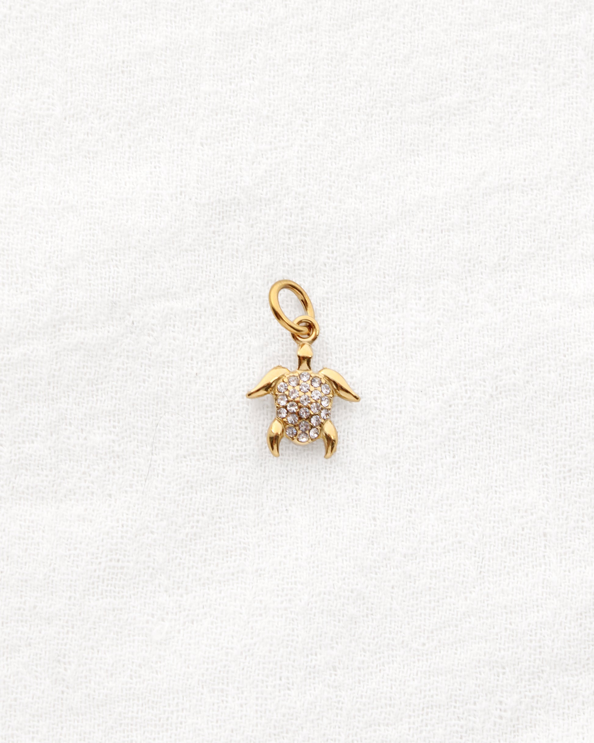 Turtle CZ PVD Charm, CH335