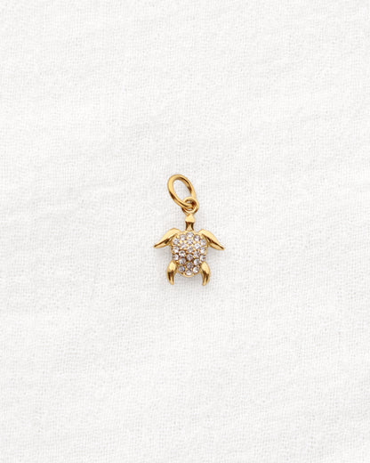 Turtle CZ PVD Charm, CH335