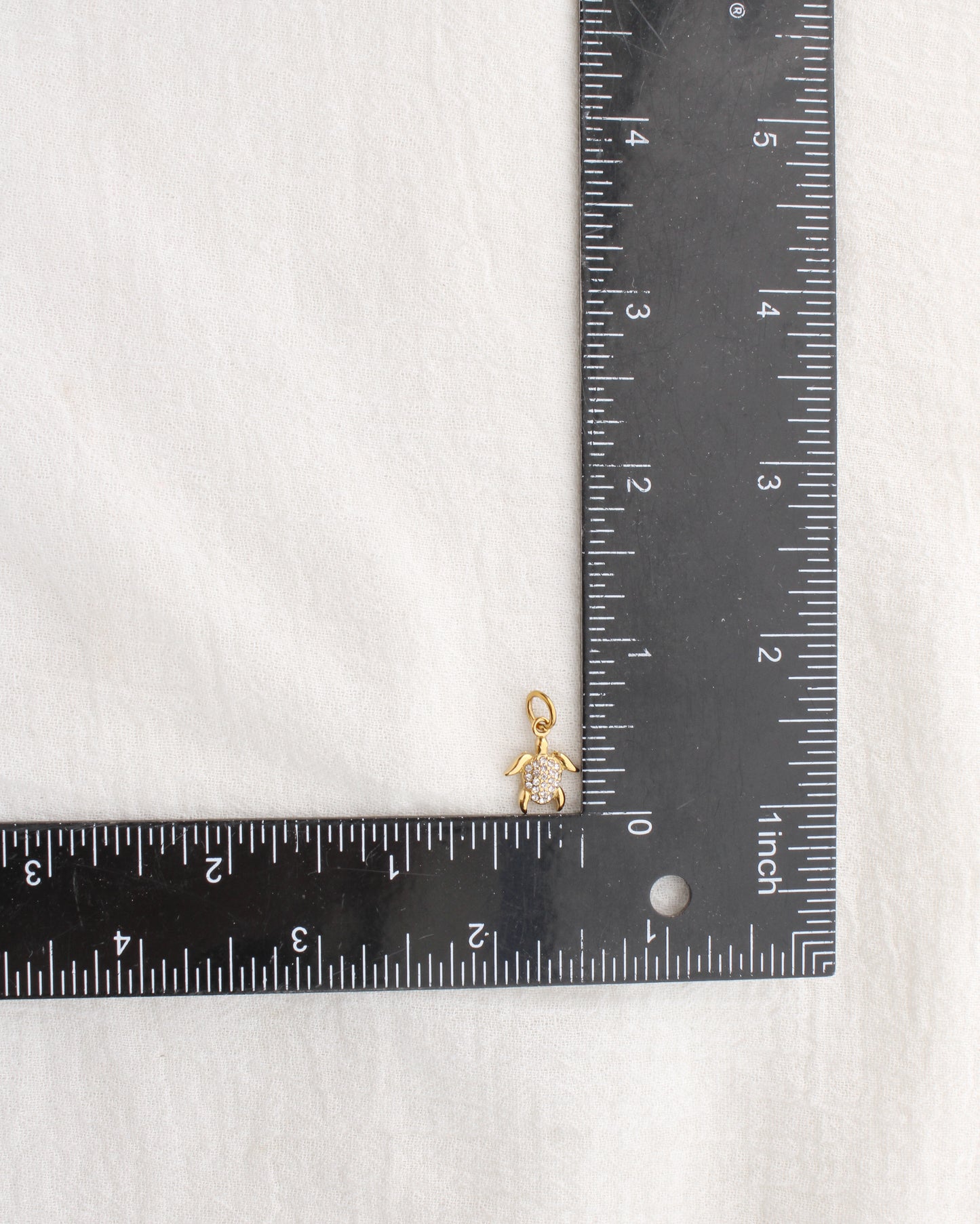 Turtle CZ PVD Charm, CH335