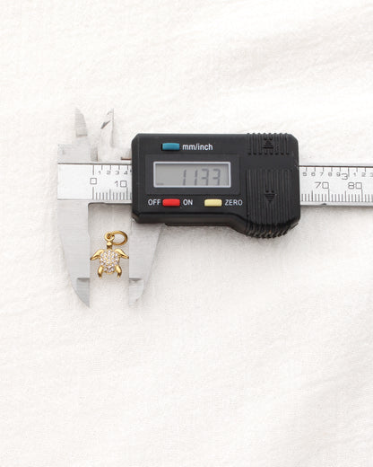 Turtle CZ PVD Charm, CH335