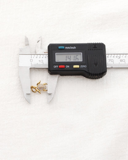 Turtle CZ PVD Charm, CH335