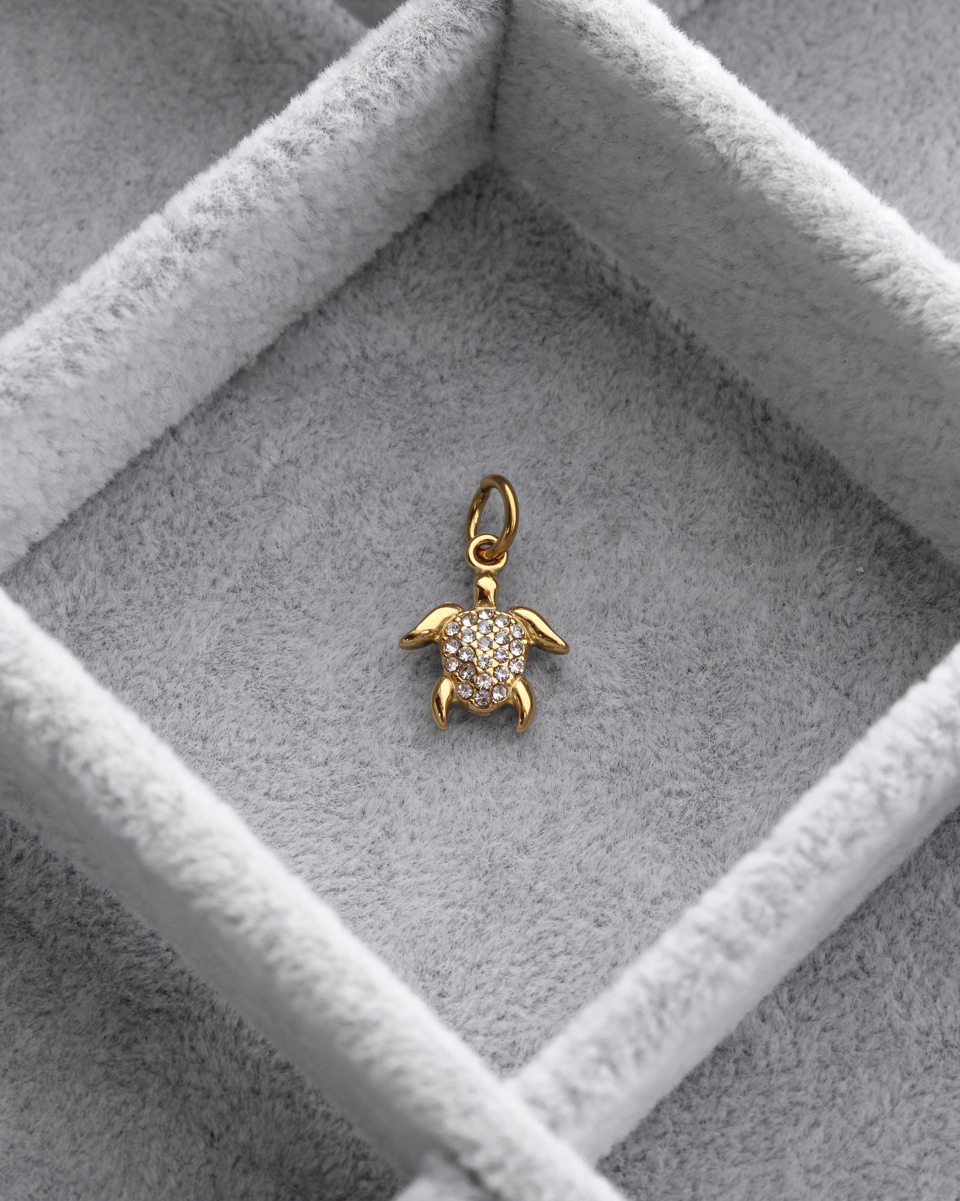 Turtle CZ PVD Charm, CH335