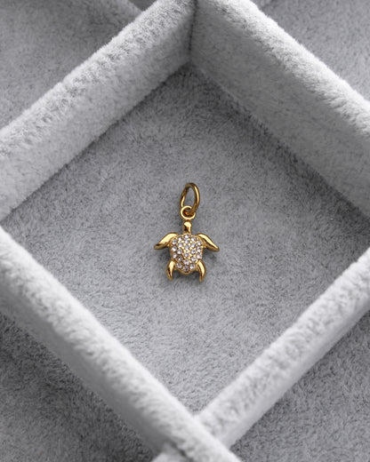 Turtle CZ PVD Charm, CH335