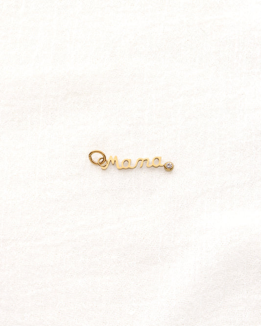 Mama with Rhinestone PVD Charm, CH347