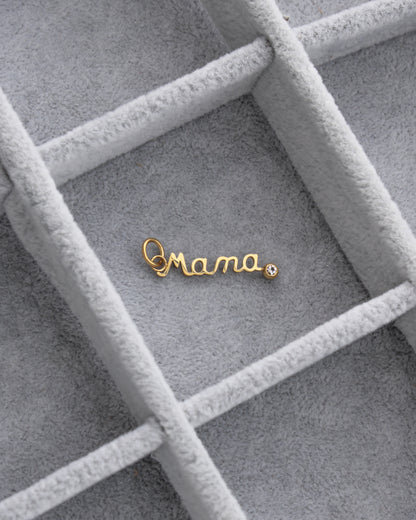 Mama with CZ PVD Charm, CH347