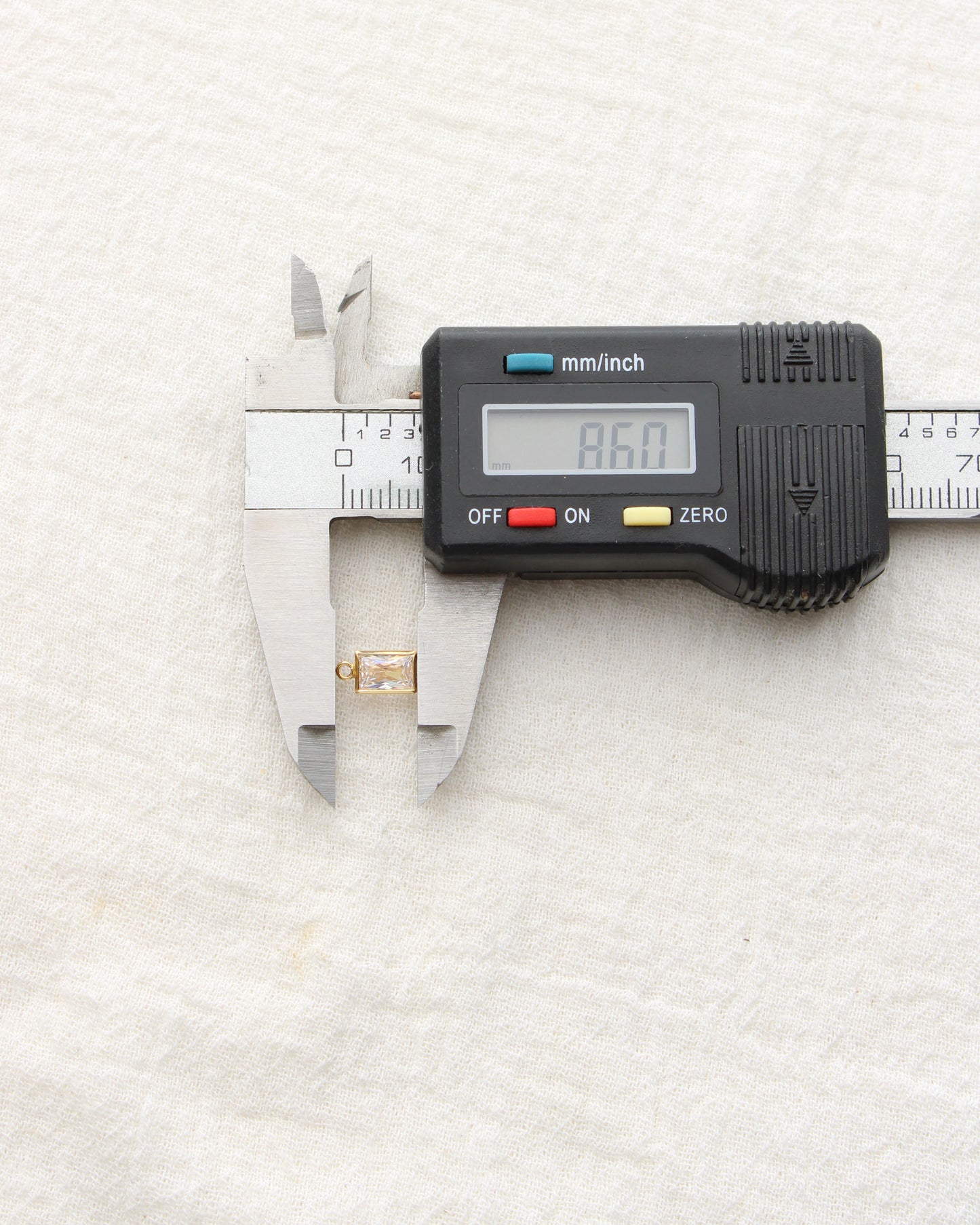 4mm Rectangle Birthstone Charms, CH288