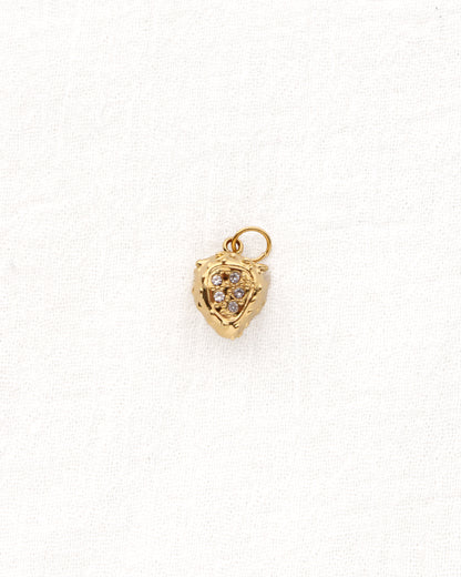 Strawberry PVD Charm with CZ, CH350