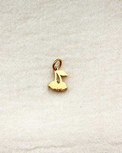 Cubic Zirconia Cherry PVD Charm, CH368