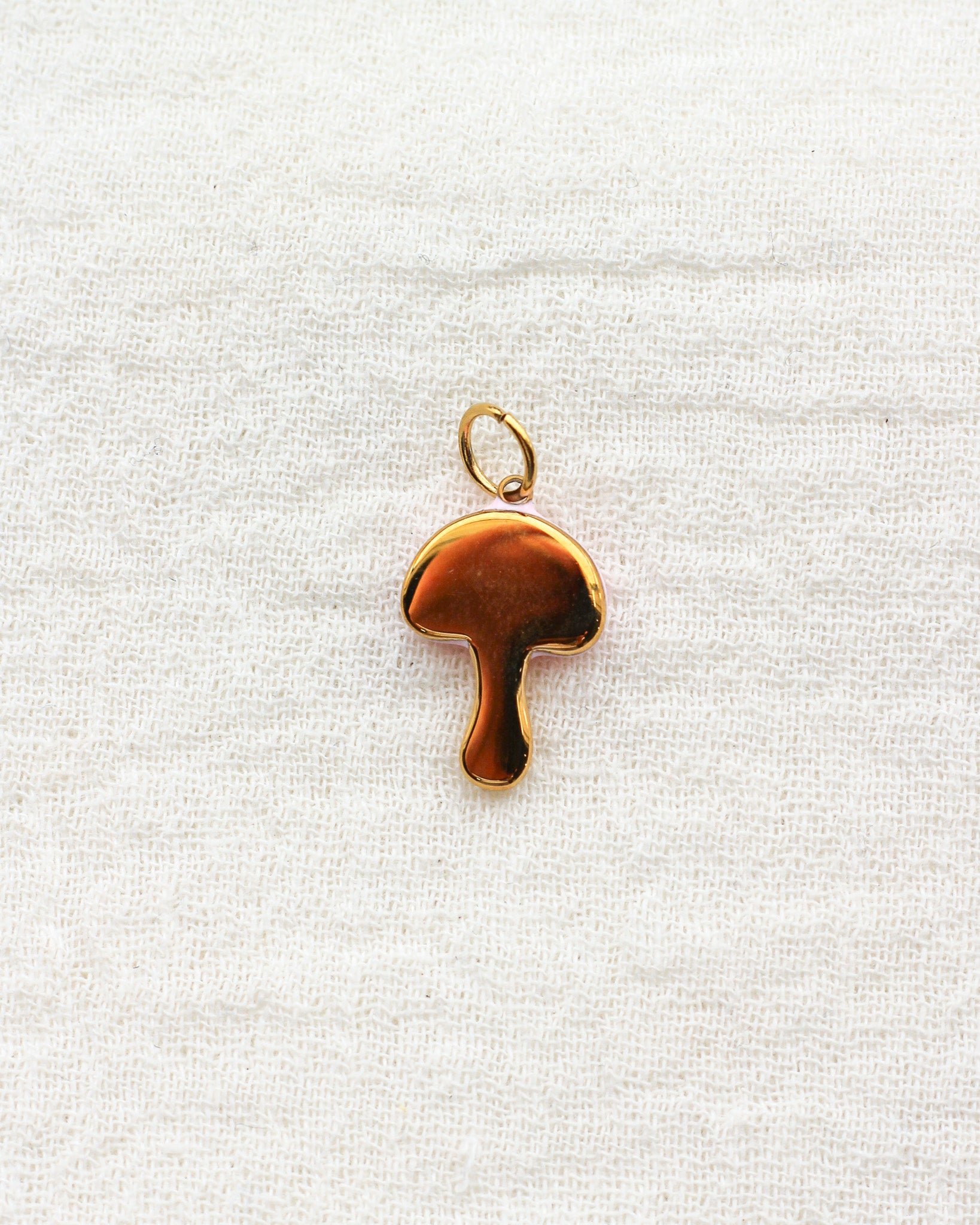 Pink Mushroom PVD Charm, CH366
