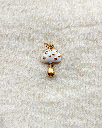 White Mushroom PVD Charm, CH367