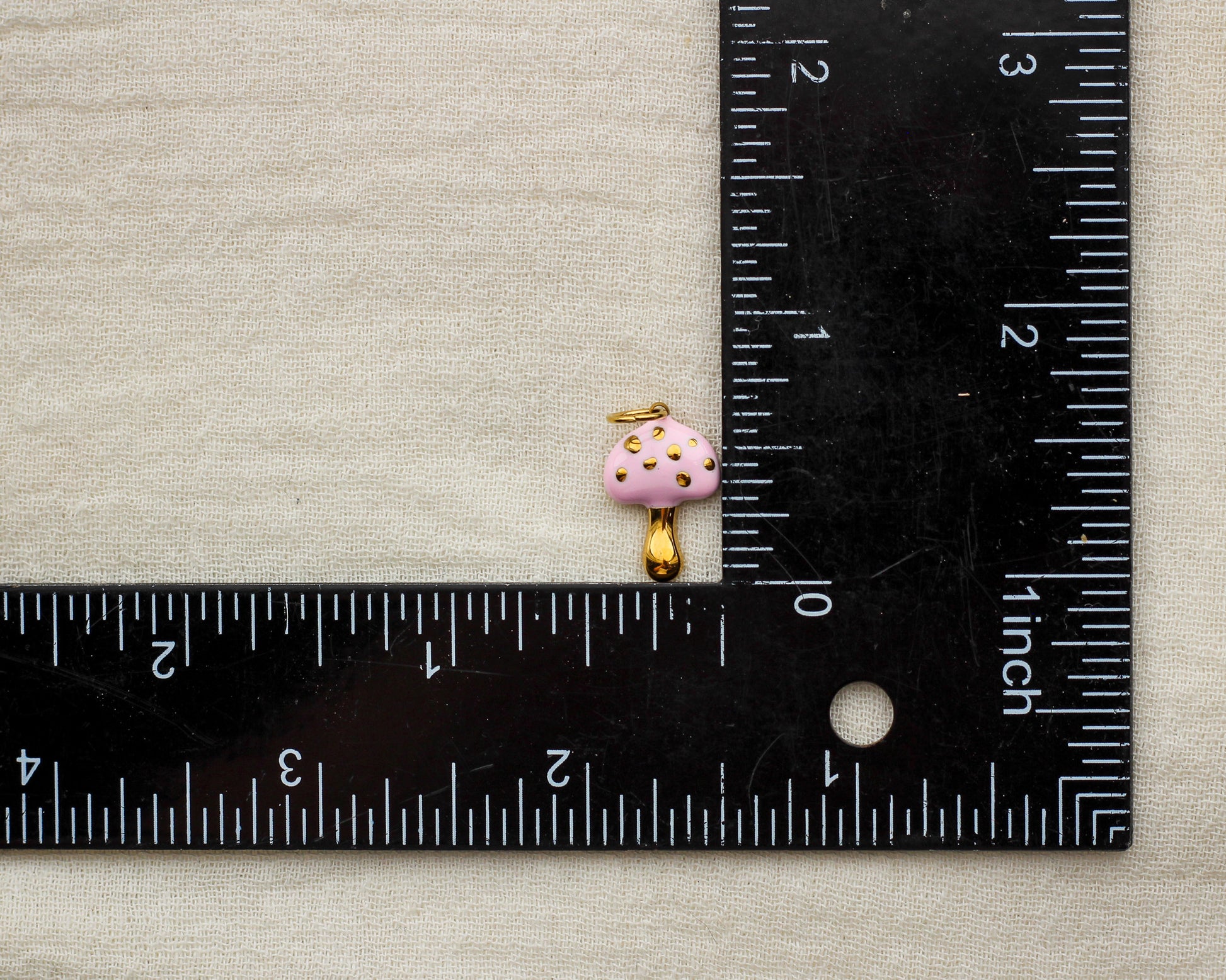 Pink Mushroom PVD Charm, CH366
