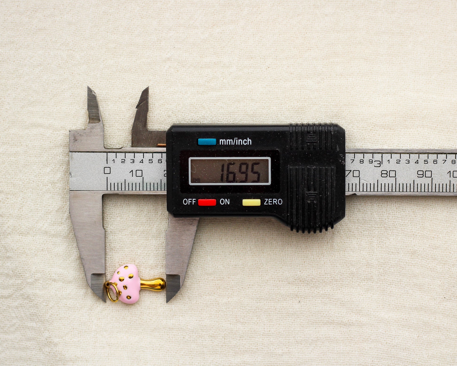 Pink Mushroom PVD Charm, CH366