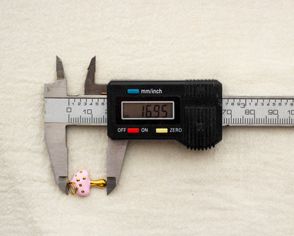 Pink Mushroom PVD Charm, CH366