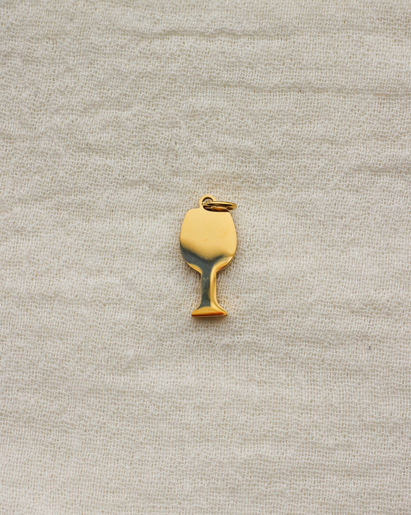 Heart Wine Glass PVD Charm, CH438