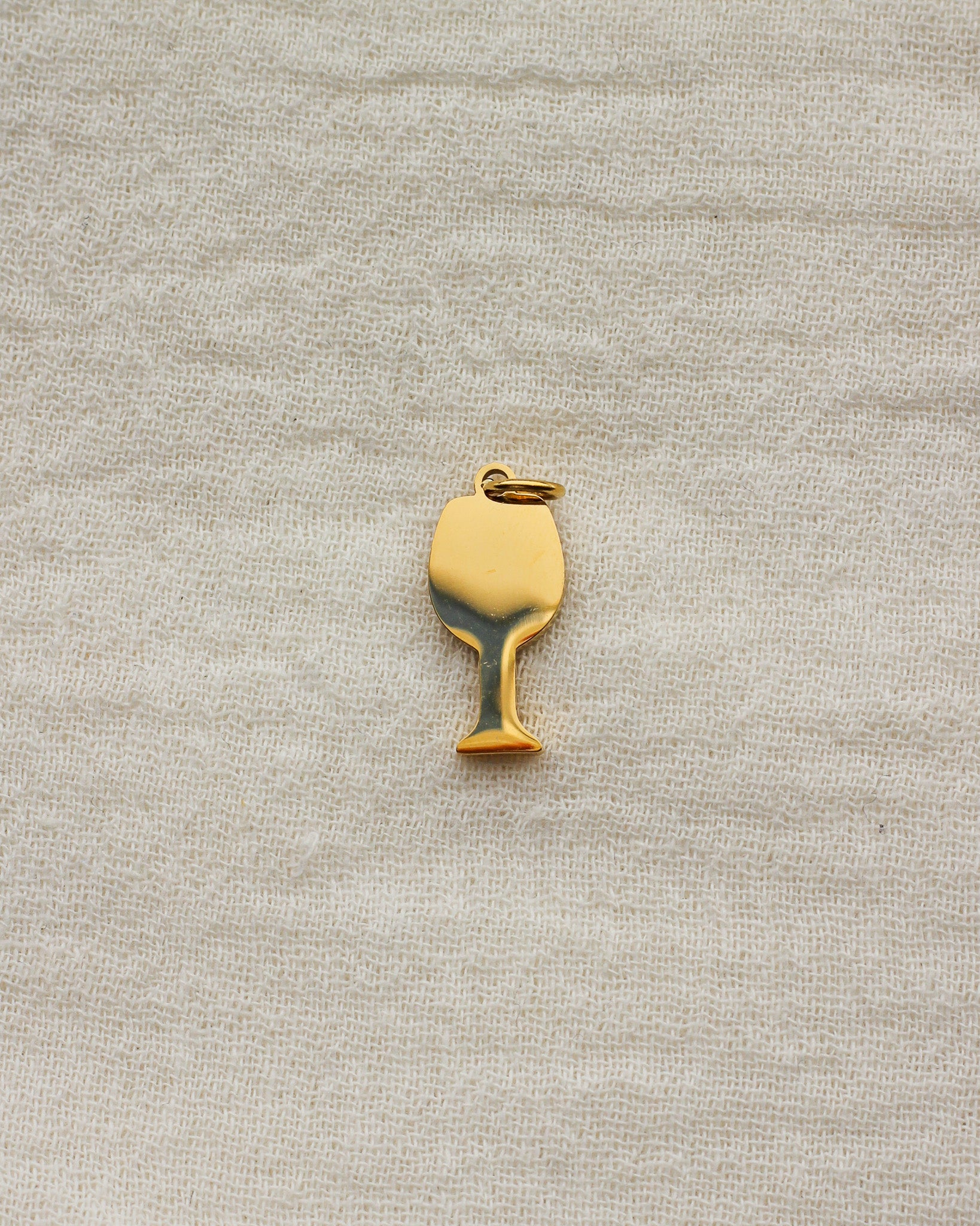Heart Wine Glass PVD Charm, CH438