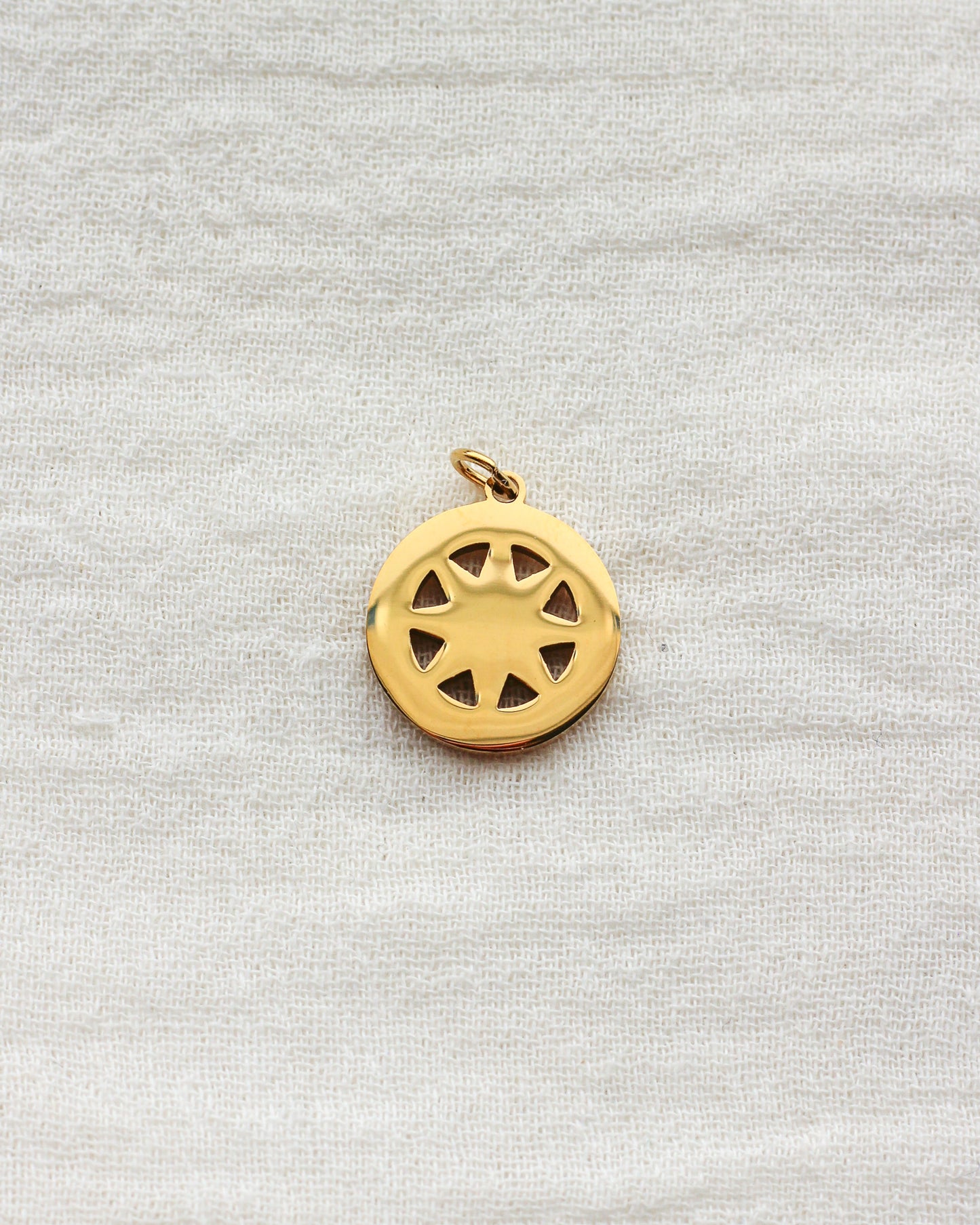 Compass with Cubic Zirconia PVD Charm, CH434