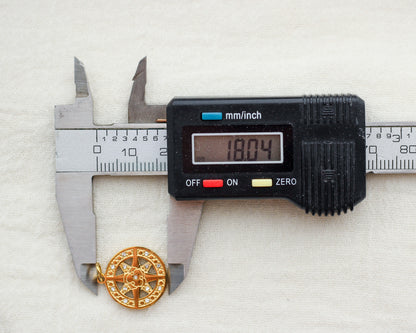 Compass with Cubic Zirconia PVD Charm, CH434