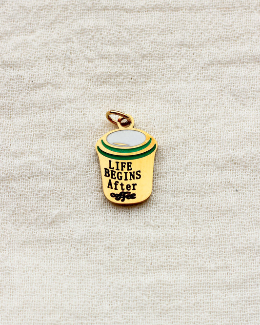 Coffee Life Mug PVD Charm, CH435