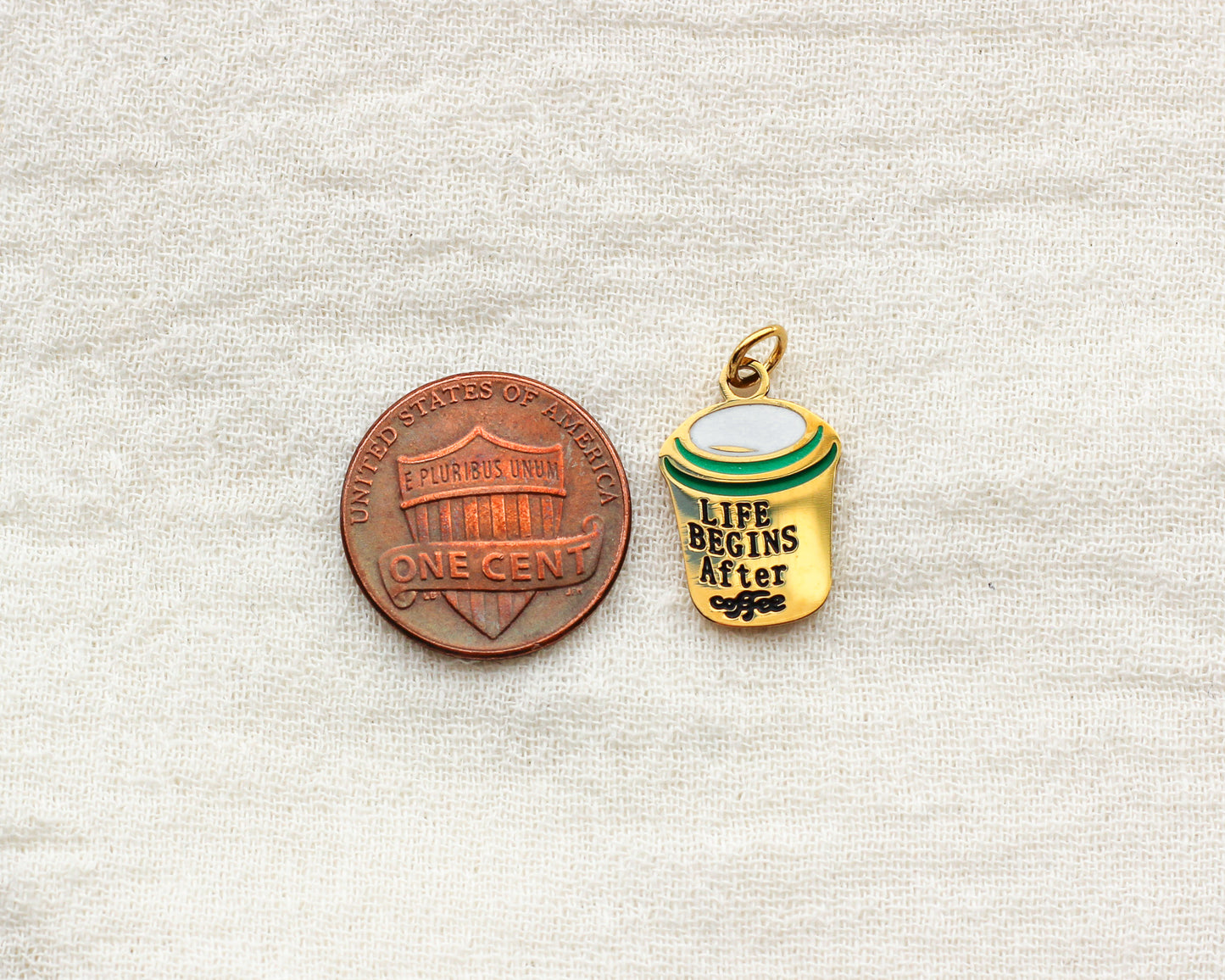 Coffee Life Mug PVD Charm, CH435