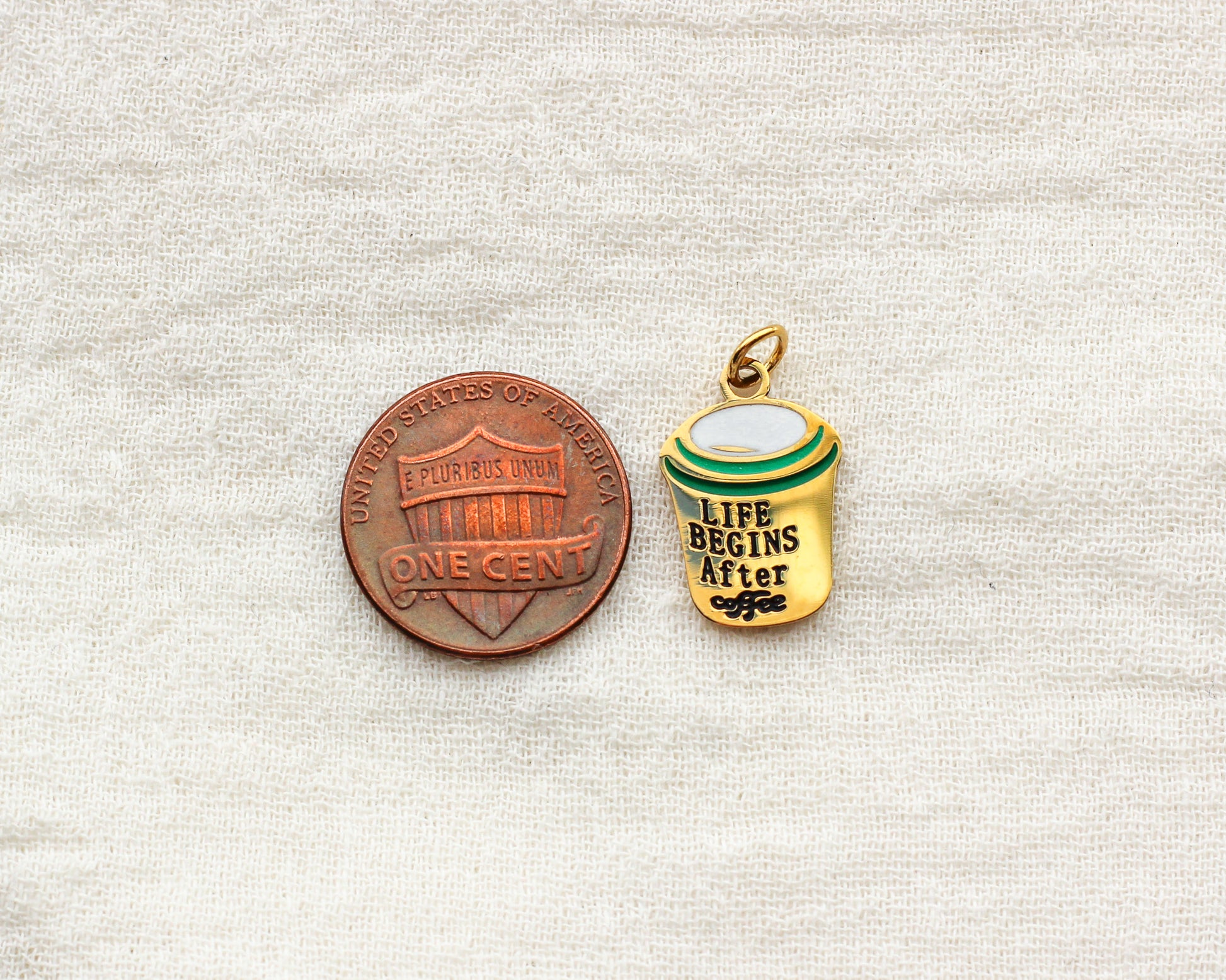 Coffee Life Mug PVD Charm, CH435