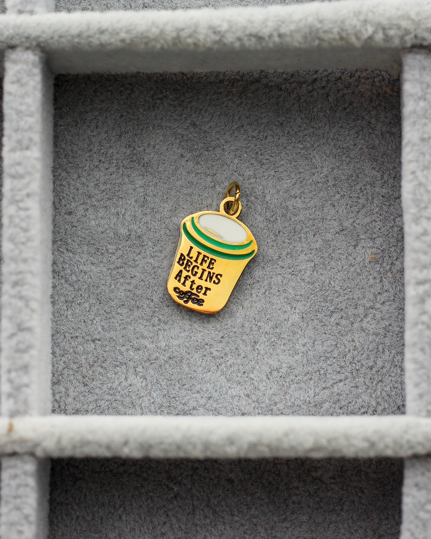 Coffee Life Mug PVD Charm, CH435