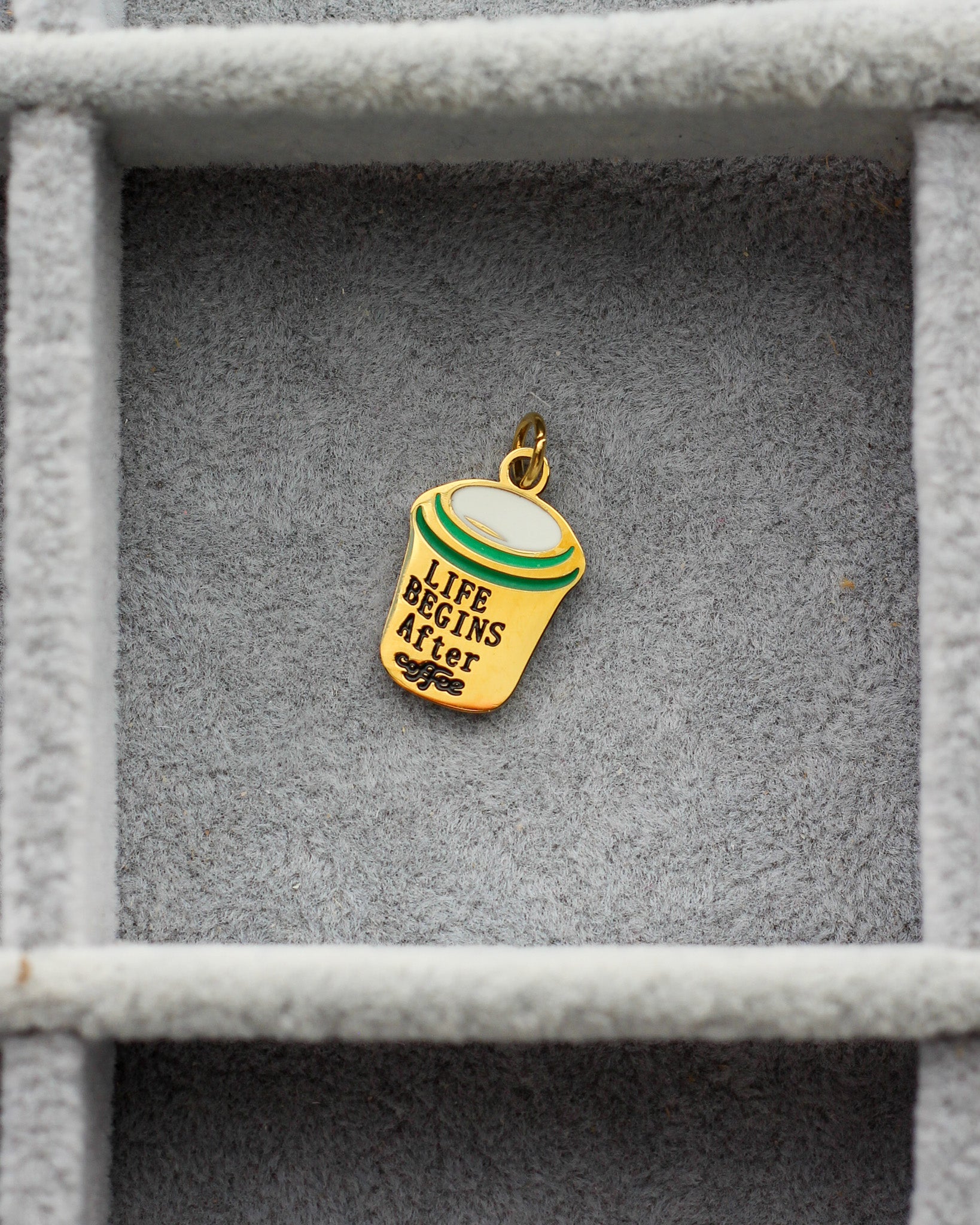Coffee Life Mug PVD Charm, CH435