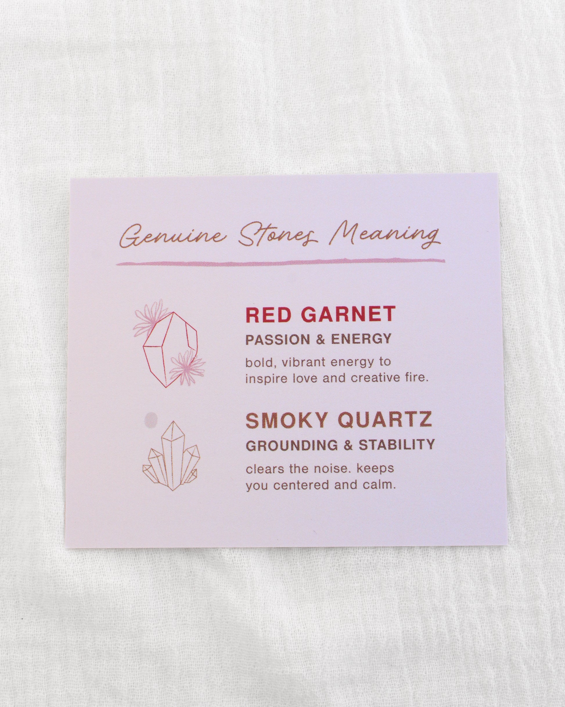 Genuine Stone Meaning Card, MC05