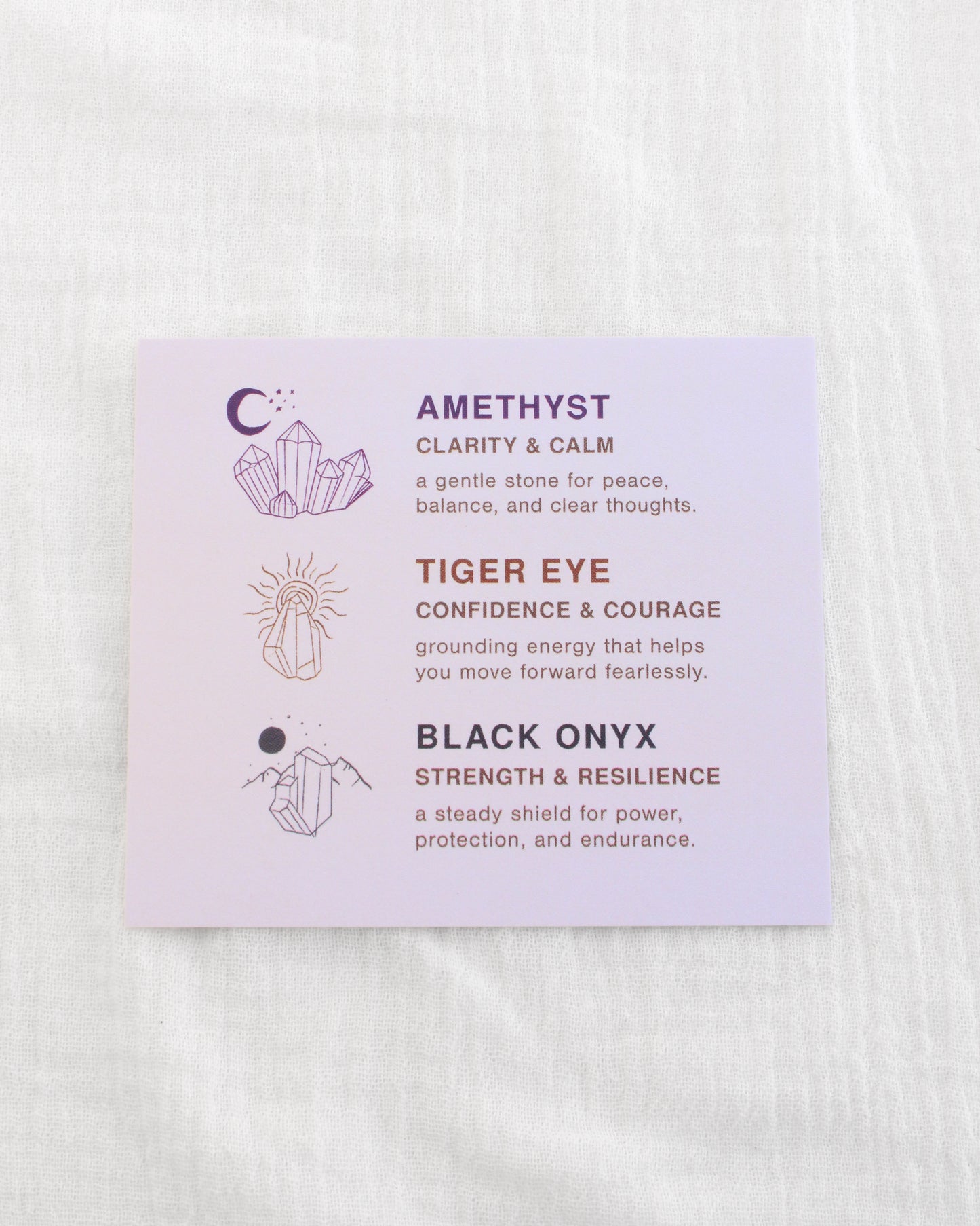 Genuine Stone Meaning Card, MC05