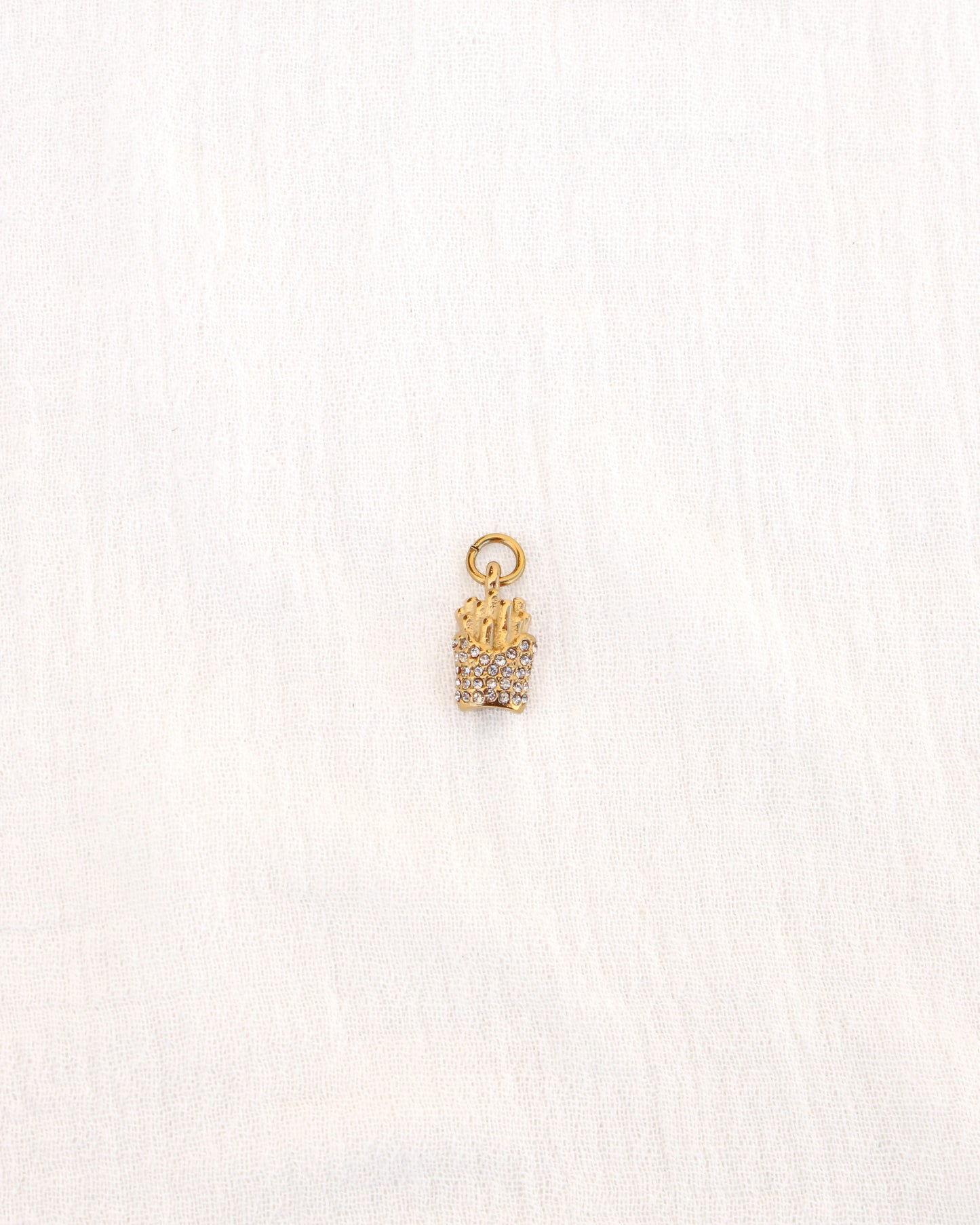 Fries PVD Charm with CZ, CH352