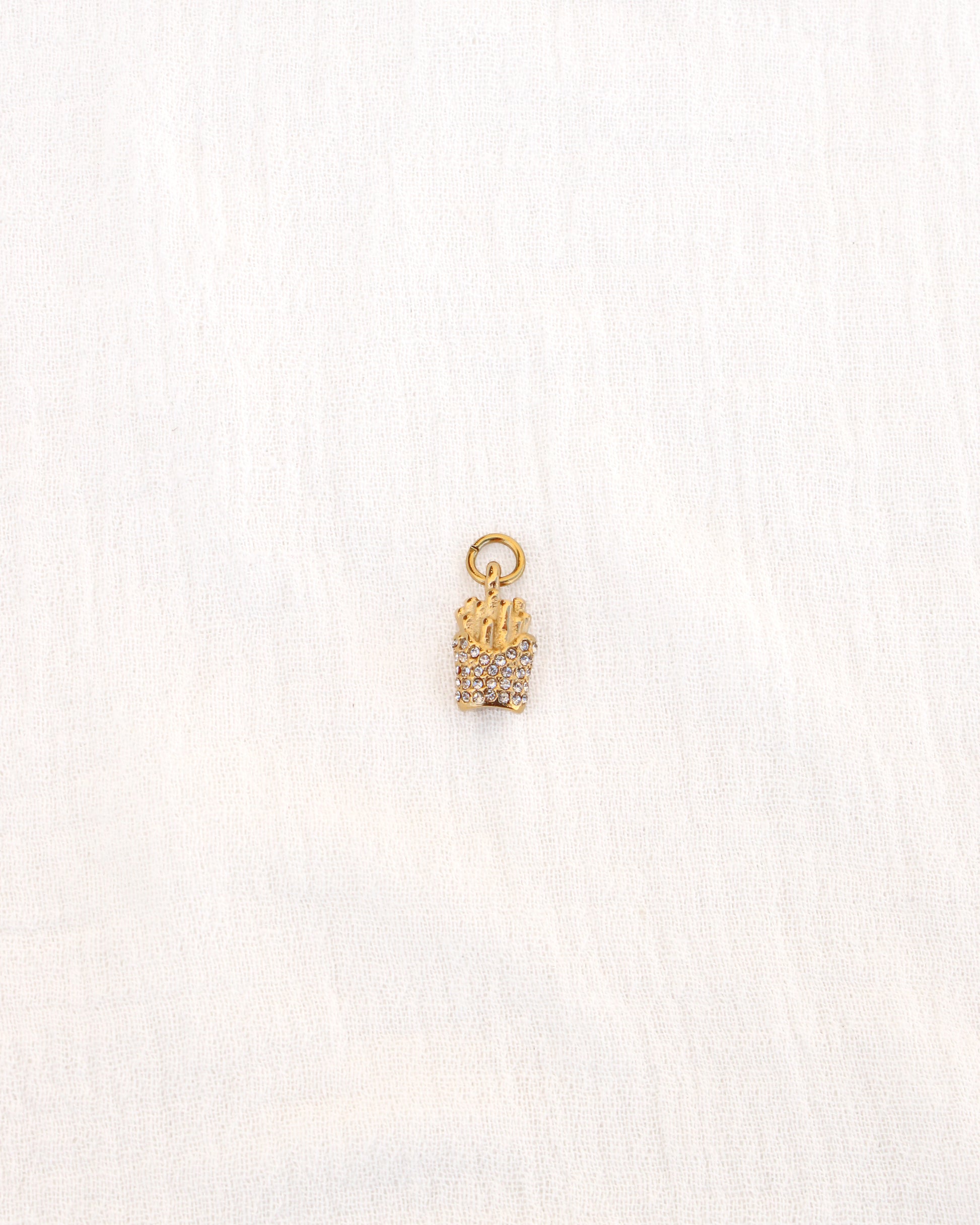 Fries PVD Charm with CZ, CH352