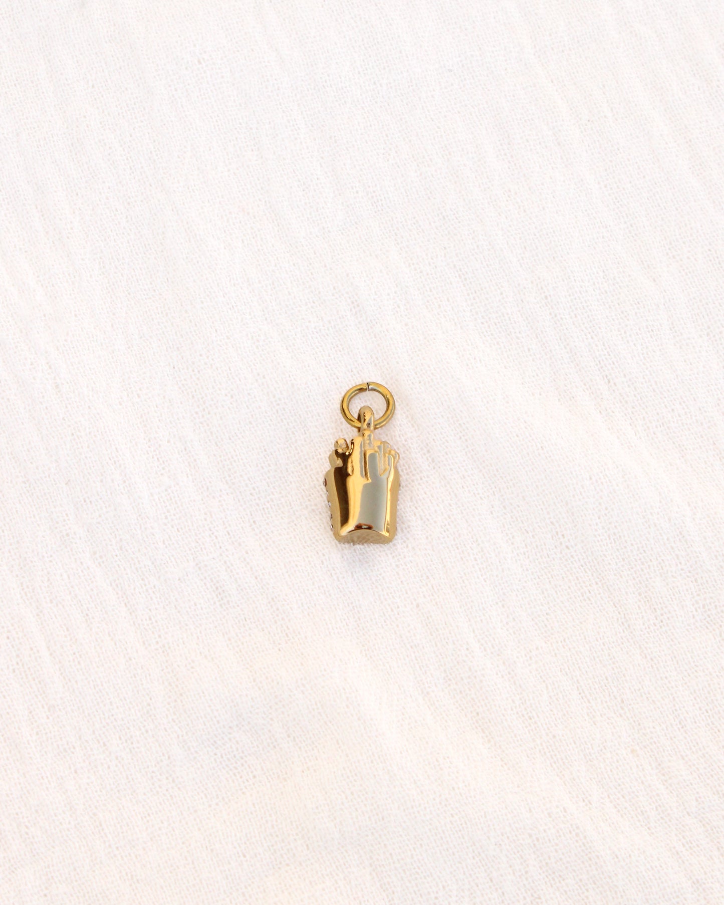 Fries PVD Charm with CZ, CH352
