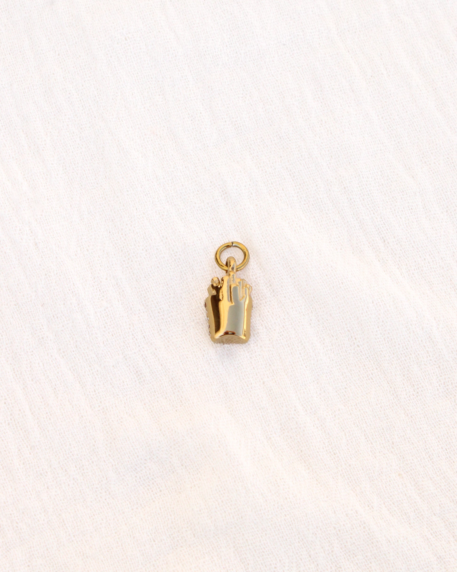 Fries PVD Charm with CZ, CH352