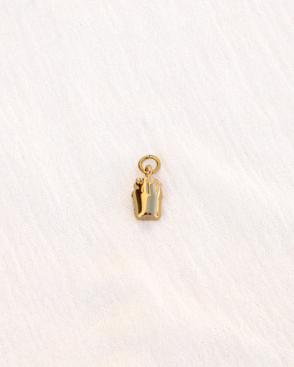 Fries PVD Charm with CZ, CH352