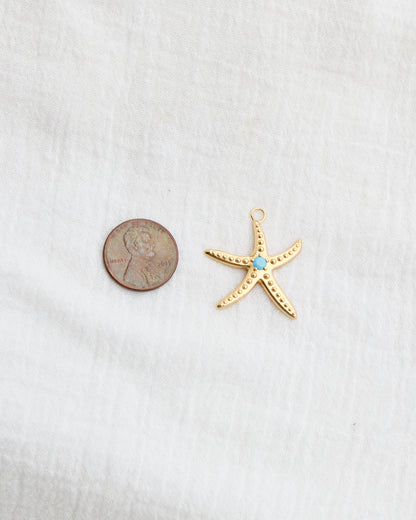 Starfish with Turquoise Charm, CH279