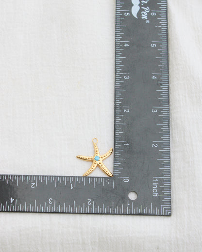 Starfish with Turquoise Charm, CH279