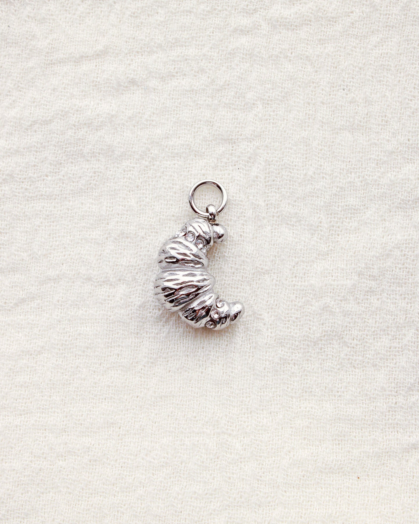 Croissant PVD Charm with CZ, CH351