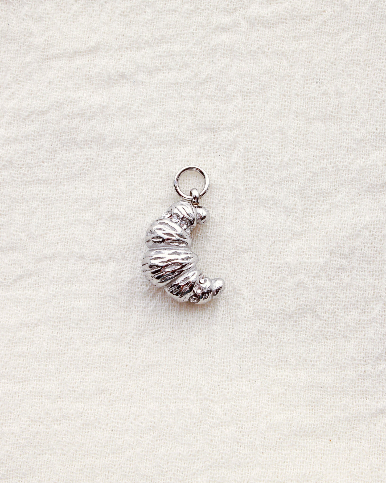 Croissant PVD Charm with CZ, CH351