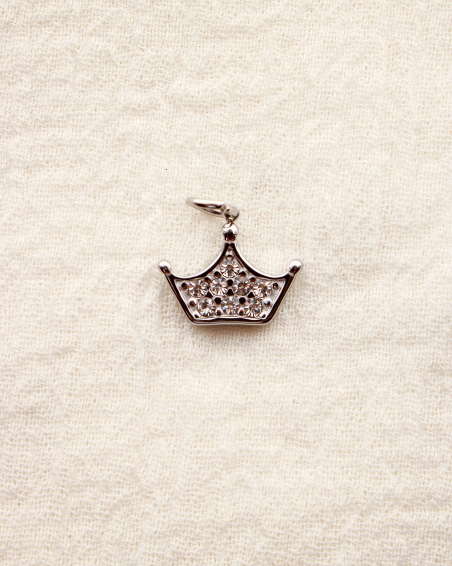 Crown PVD Charm with Cubic Zirconia, CH356