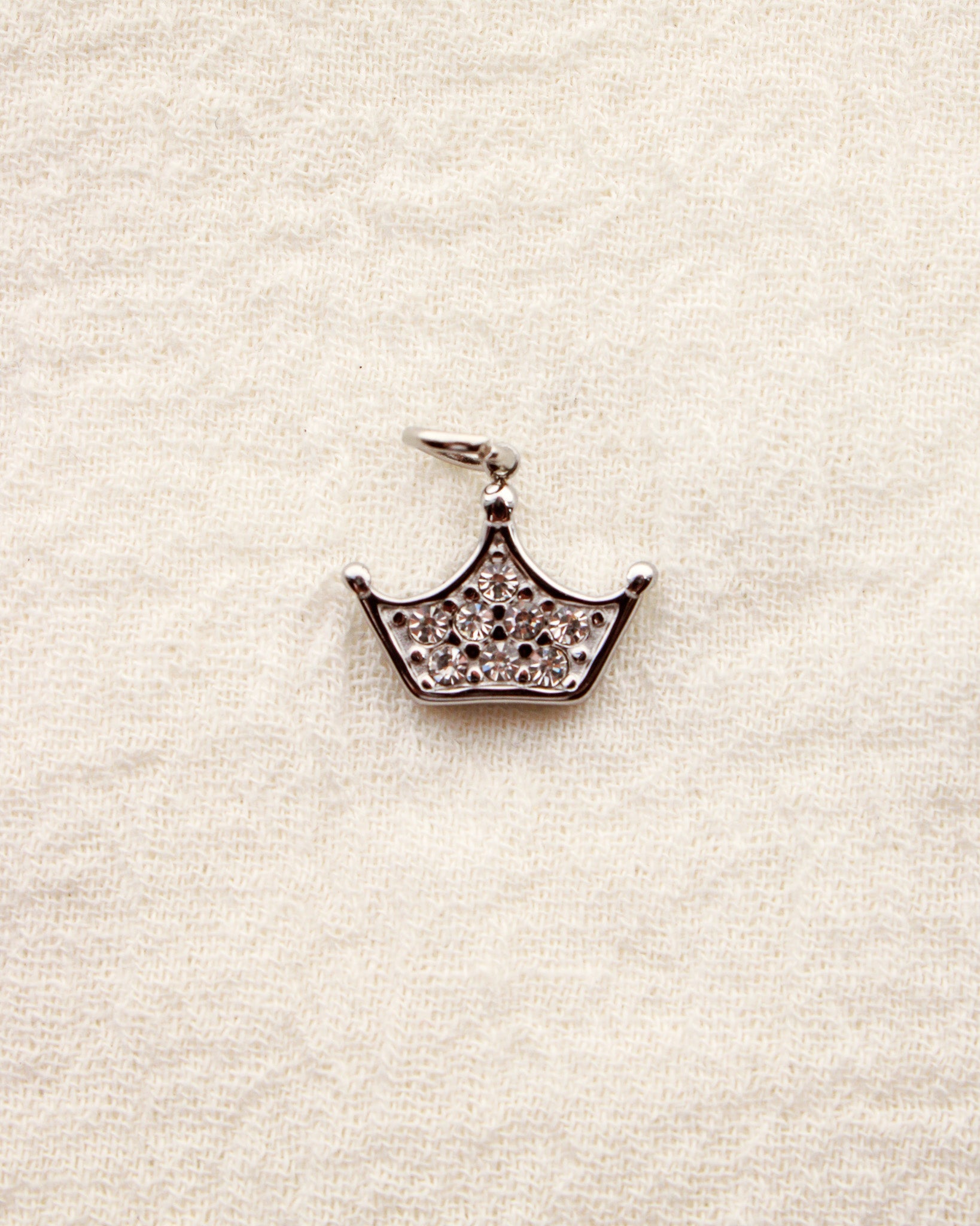 Crown PVD Charm with Cubic Zirconia, CH356