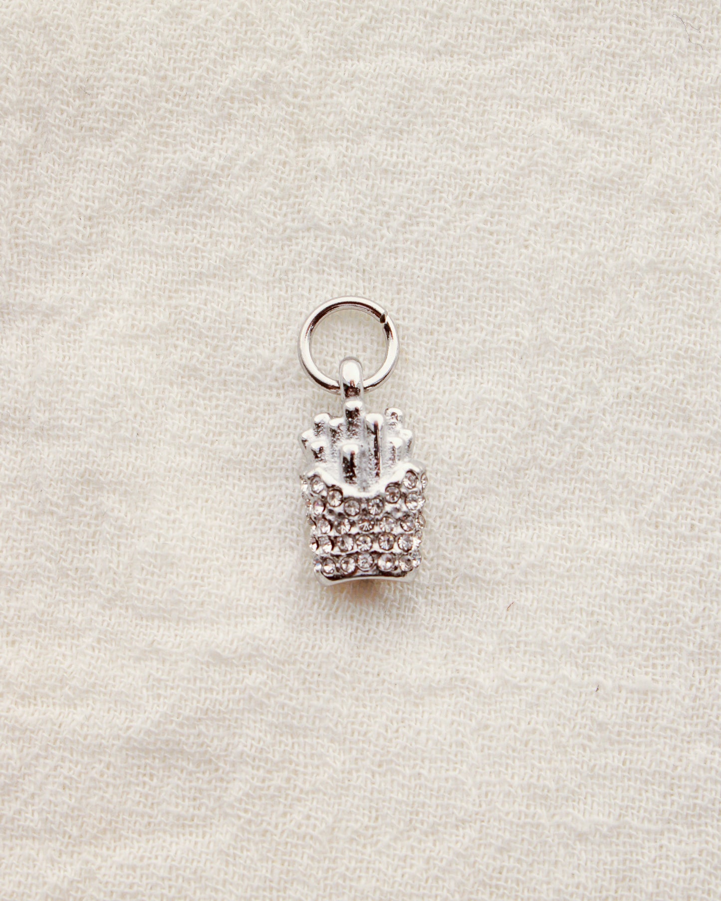Fries PVD Charm with CZ, CH352