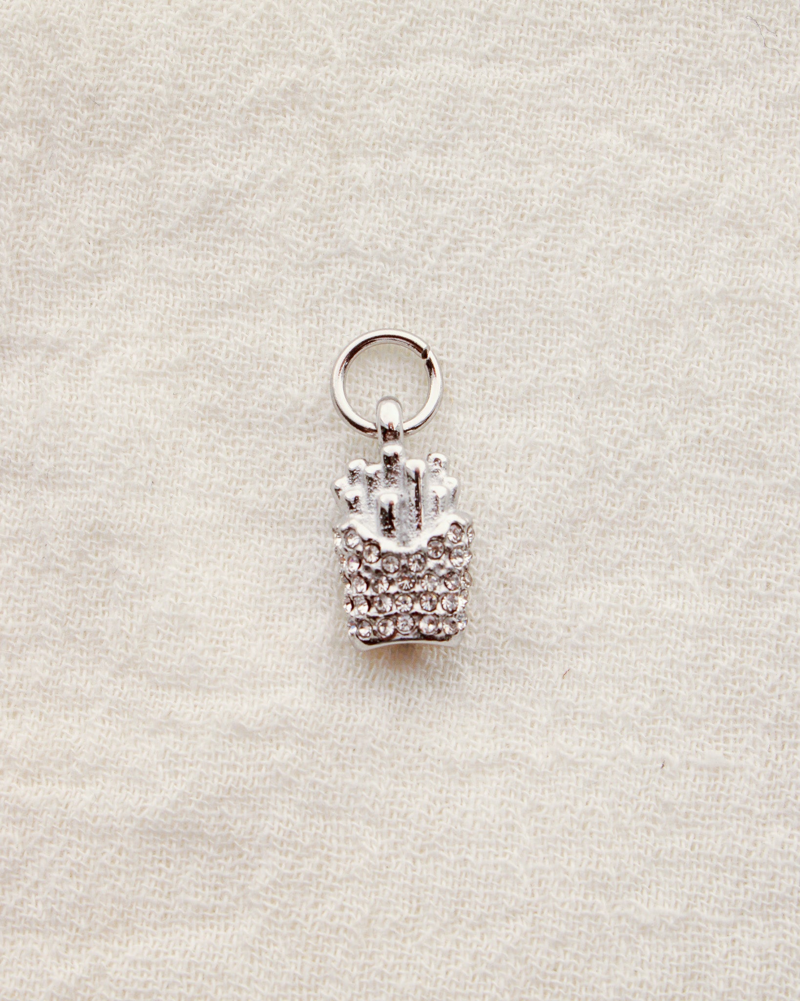 Fries PVD Charm with CZ, CH352