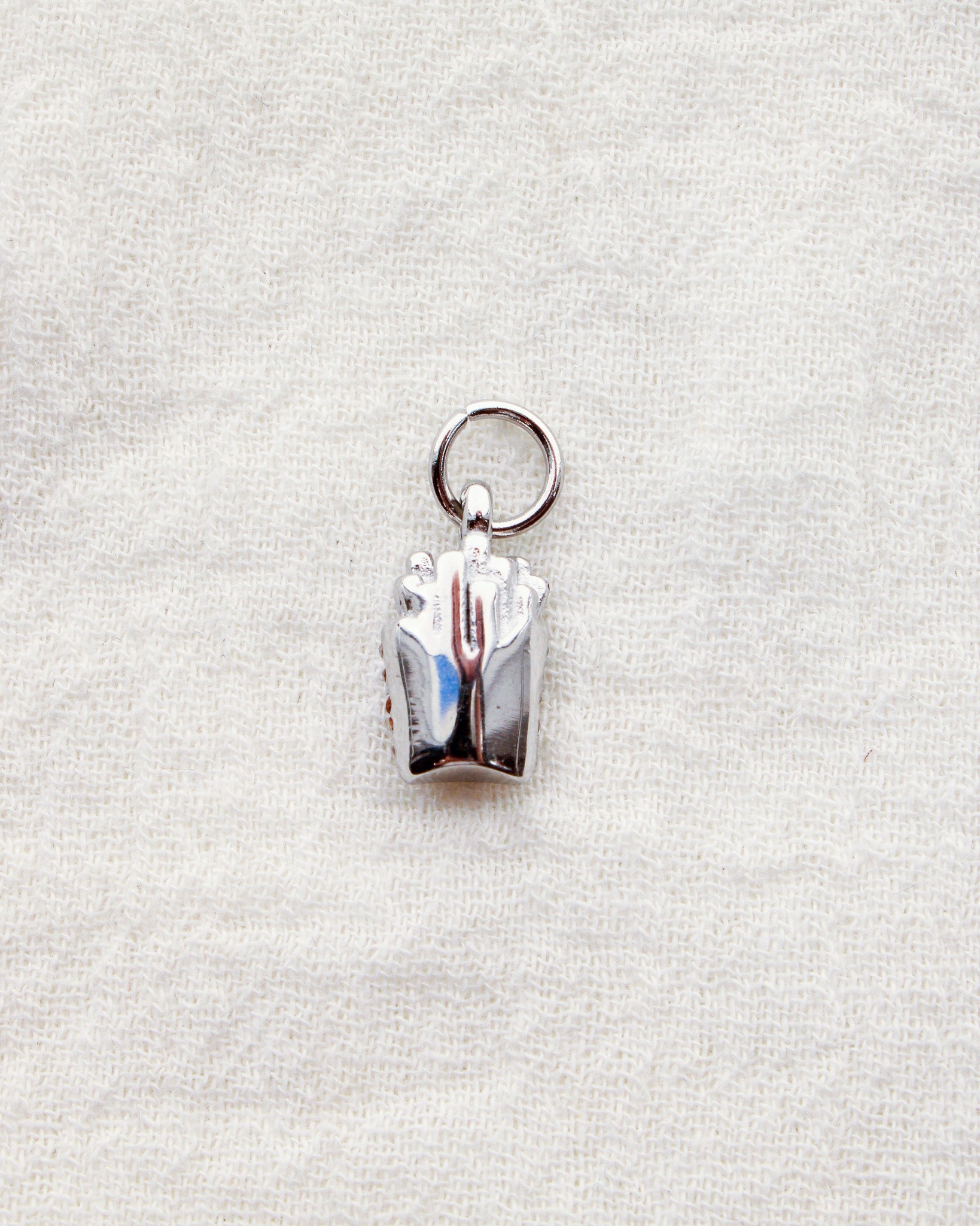 Fries PVD Charm with CZ, CH352